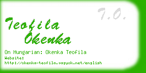teofila okenka business card